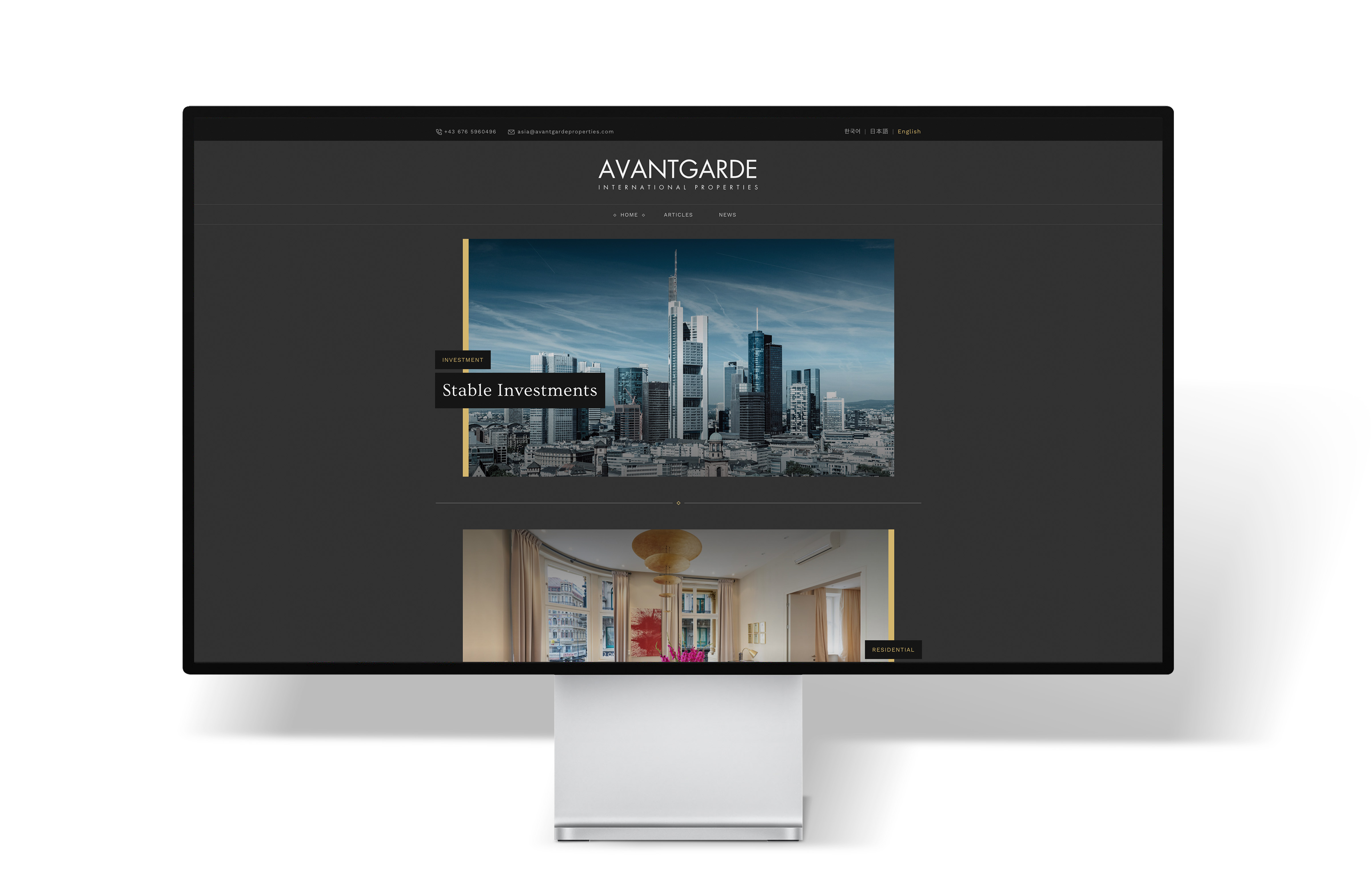 Avantgarde Properties Asia // Landing Pages